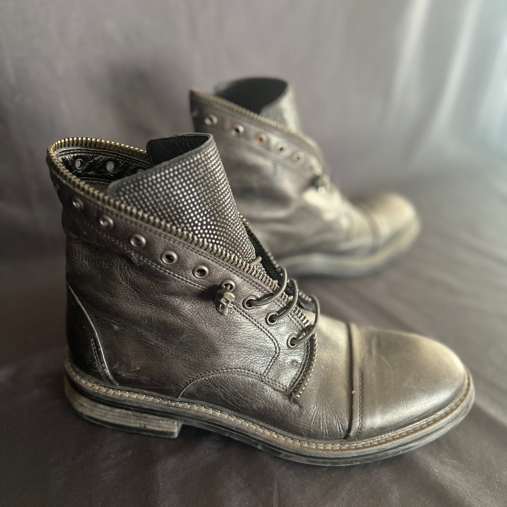 Fru.it Black "Adiete" Italian Leather Boots